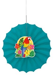 Tropical Hanging Fan Macaw Bird Summer Party Favor Decoration Supply