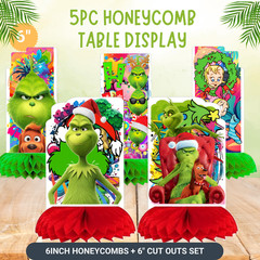 Grinchmas Xmas tableware party supplies decoration balloon centerpiece gift