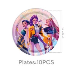 KPop Party Supplies Table Set Plates Cups Table Cover Napkins Themed Party