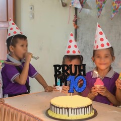 1 PCS Blue Bruh I’m 10 Cake Topper Glitter Happy 10th Birthday Decoration