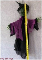 Animated Witch Hanging Halloween Decoration Light Up Sound Movement Moving Arms