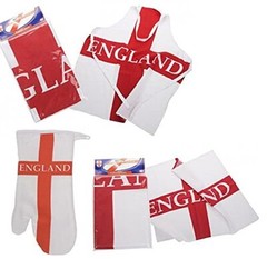 England WORLD CUP 2026 Party Pack St George Flag Bunting Hats Glow Sticks & More
