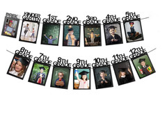 Black Pre-K K-12 Graduation Photo Banner Kindergarten 12th Grade 8×10
