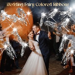 100 pcs Wedding Wands Light up with LED Tinsel Wedding Streamers for Wedding …
