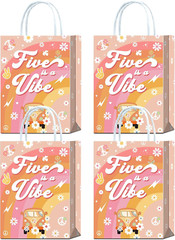 16 Pcs Five Is a Vibe 5Th Birthday Party Decorations – 60S, 70S Inspired Groovy