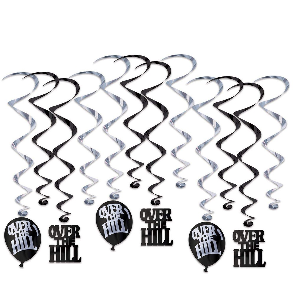 Beistle Over The Hill Whirls – 12 Pieces – Over-The-Hill | Party Supply