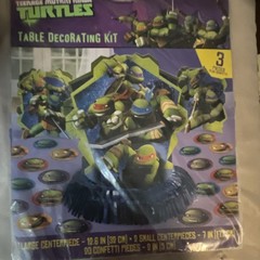 Nickelodeon Teenage Mutant Ninja Turtles Table Decorating Kit, 3 Pieces, Party