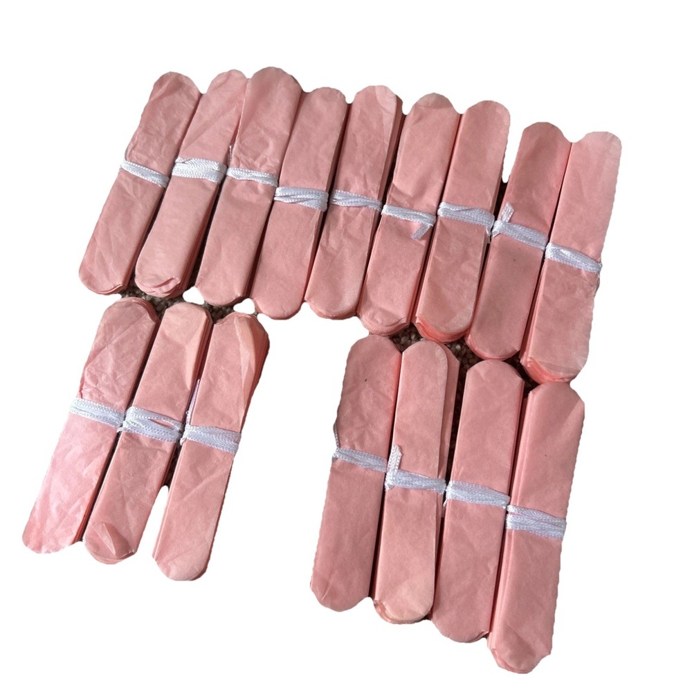 Party Decorations-Lot Of 17 Small Tissue Paper Pompoms- New-Pink/peach.