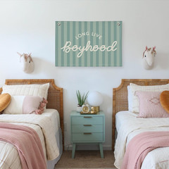 Long Live Boyhood Banner, Boy Nursery Decor, Canvas Banner Wall Hanging Flag Dec