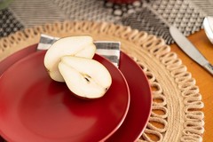 10 Strawberry Street Wazee Matte 8.25″ Coupe Salad Plate, Red