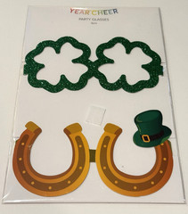 Year Cheer St. Patrick’s Day Party Glasses Irish Photo Props Shamrock Green NEW