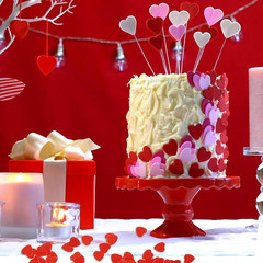 1500Pcs/50G Valentines Day Hearts Confetti Decorations, Red Metallic Foil Heart