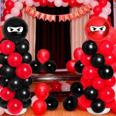 2 Sets Ninja Party Decorations Ninja Adjustable Balloon Column Stand Kit Meta…