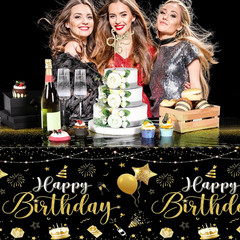 1 Pcs Happy Birthday Tablecloths Happy Birthday Party Decorations Plastic Table