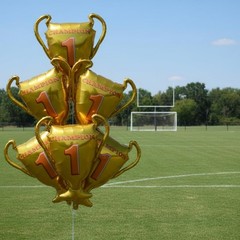 6-Pack 33 Inch Trophy Foil Balloons – Giant Gold Award Cup Balloons for Socce…