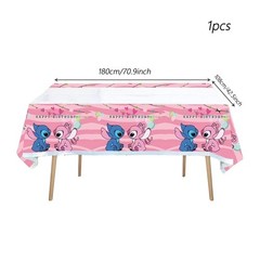 88 Pcs Pink Stitch Party Supplies – Banners, Plates, Cups, Tissues & Decor for B