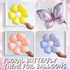 Spring Floral Butterfly Balloon Arch Kit,137Pcs Pastel Lavender Purple Yellow…