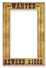 Beistle Wanted Photo Booth Fun Selfie Frame Western Party Supplies, 15.5″ x