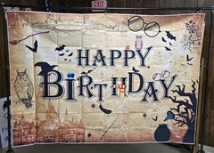 Harry Potter – Happy Birthday – Backdrop / Poster / Banner – measures 7′ x 5′