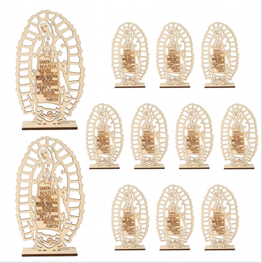 12 PCS Wooden Baptism Centerpieces Centros De Mesa Para Bautizo Bodas Decor