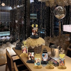 8 PCS Happy Birthday Honeycomb Table Centerpieces Birthday Party Decorations