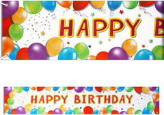 Happy Birthday Banner Balloon Sign Huge Party Supplies 6 Feet | Birthday Party D