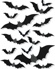 120 Pcs Halloween Decorations 3D Bats Decor, 4 Sizes Scary Bat