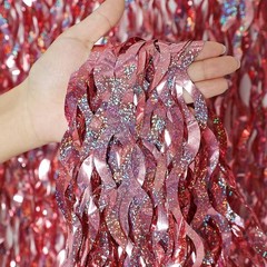 Shiny Tinsel Foil Fringe Curtain Backdrop Party Decoration 3 Packs 3.3×6.6ft New