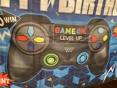Birthday Banner For Gamers 72” X 42” Durable Tear Resistant Polyester Fabric