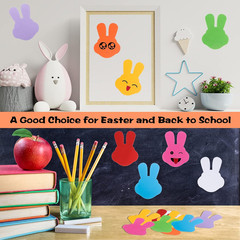 72Pcs Bunny Rabbit Cutouts Paper Bunnies 6 Inch Bunny Shaped Card Cut Outs Large