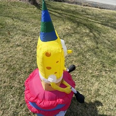 Gemmy SpongeBob SquarePants 4 Foot Air Blown Happy Birthday Indoor/Outdoor Works