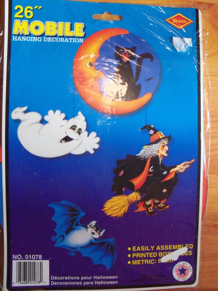 1989 Beistle 26″ Mobile Hanging Halloween Decoration Made in the USA NOS