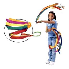 Rainbow Dance Ribbons, 12PCS Rhythm Ribbon Streamers for Kids Children Adults…