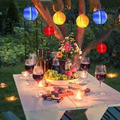 20pcs Chinese Round Lanterns Assorted Colours and Sizes Paper Lampshades