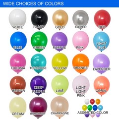 100 Count 9″ HeliumGrade Latex Balloons for Birthday, Baby Shower, Wedding