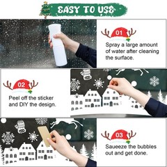 84 Pcs Christmas Window Clings – 9 Sheets City B