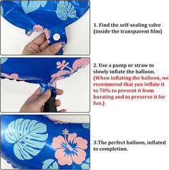 Tropical Floral Number Large Balloon – 10-Pack, Includes Hibiscus and Palm Leave