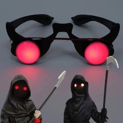 LED Red Eye Glasses Halloween Scary Light Up Party Cosplay Horror Prop Gift UK