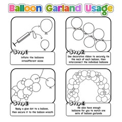 145pcs Black Balloons Different Sizes 18″ 12″ 10″ 5″ Black Latex Balloon Garl…
