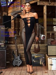 Sexy Off-Shoulder Long Sleeve Dress – Sheer Hollow Party Maxi Dress Night Out
