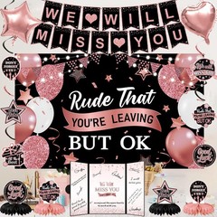 Farewell Party Banner – Rude Goodbye Decorations, Going Away Gifts, Office Decor