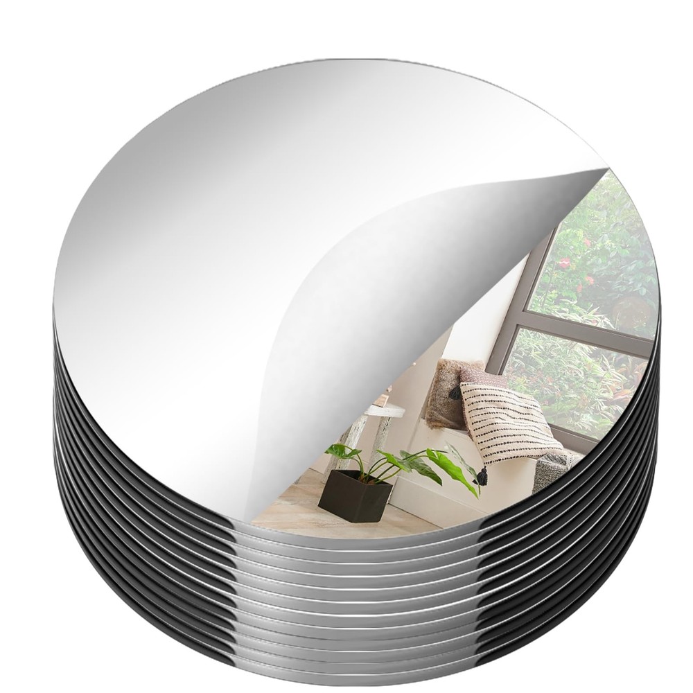 19 Pcs Mirror Centerpieces for Tables, Acrylic Round Small Mirror Trays Decor…