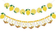 Lemonade Stand Supplies Banner Lemonade Sign Lemon Garland for Summer Birthday