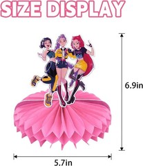 9pcs Demon Movie Hunters Honeycomb Table Centerpiece,Demon Movie Hunters Birt…