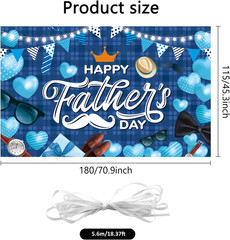 Happy Fathers Day Banner Decorations 70.9X45.3In Extra Large Size Father’S Day