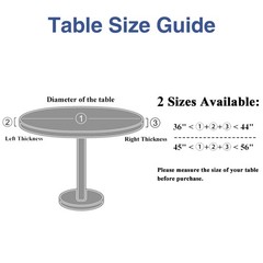 Fitted Round Fabric Tablecloth, Elastic, Waterproof, Oil Proof, Easy Care
