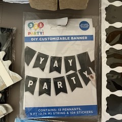 *Bulk* Congratulations Black, White And Gold Party Decorations 25+items