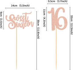 12 Pack Sweet 16 Party Centerpiece Gold Awesome since Pink Sweet 16 Tabletop Dec