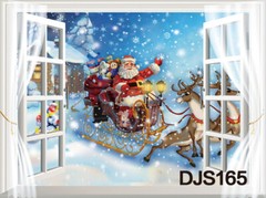 7x5ft Xmas Tree Baubles Rustic Wooden Planks Backdrop Vinyl Photo Background