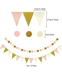 Birthday Party Decoration, Happy Birthday Banner with Paper Fans, Honeycomb Ball